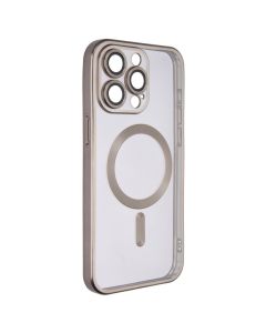 Чохол накладка для iPhone 15 Pro Max WAVE Metal Matte Case with Magnetic Ring Сіра (Natural Titanium)