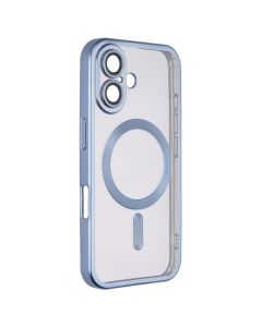 Чехол накладка для iPhone 16 WAVE Metal Matte Case с магнитным кольцом Зелёный (Ультрамариновый)