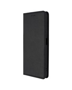 Чехол кейс для Xiaomi Redmi 14C/A4/Poco C75 кожаный складной Черный (Black)