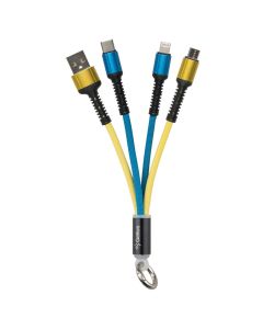 USB кабель Gelius Pro Splitter GP-UC130 Жовтий Блакитний 1.5м (Yellow Blue)