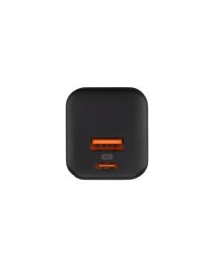 Зарядний пристрій Veron TC-028 (1 USB + 1 USB-C) PD/QC 20W Чорний (Black)