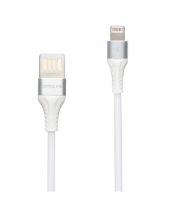 USB кабель Proove Double Way Silicone Lightning 2.4A 1м Белый