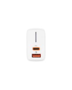 Зарядний пристрій Gelius Radiance GP-HC058 (1 USB-C + 1 USB) 25W+ кабель Type-C to Type-C Білий (White)