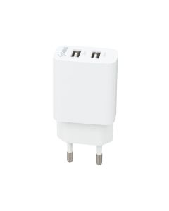 Зарядний пристрій Gelius Simple GP-HC059 (2 USB) 2.4A + кабель Lightning Білий (White)
