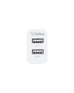 Зарядний пристрій Gelius Simple GP-HC059 (2 USB) 2.4A + кабель Micro-USB Білий (White)