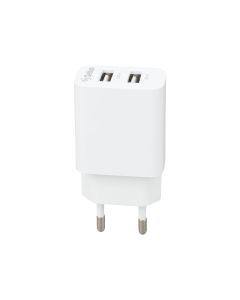 Зарядний пристрій Gelius Simple GP-HC059 (2 USB) 2.4A + кабель Type-C Білий (White)