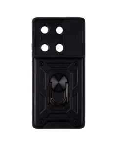 Чехол-накладка для Xiaomi Redmi Note 13 Pro/Poco M6 Pro Camshield Serge Ring Черный (Black)