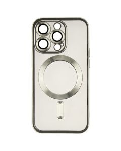 Чехол-накладка для iPhone 14 Pro WAVE Metal Matte Case с магнитным кольцом MagSafe серого цвета (Silver)