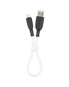 USB кабель XO NB247 Suluo Series Портативный силиконовый 0.25м Lightning Белый
