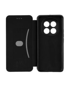 Чехол-кейс для Xiaomi Redmi Note 14 Pro Plus Flip MakeFuture Чёрный (Black)