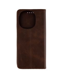 Чохол кейс для Tecno Spark Go 1/Pop 9/Go 2025 DM Book Case Leather Коричневий (Dark Brown)