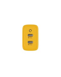 Зарядний пристрій Veron TC-45 GaN 45W (2 USB-C) Жовтий (Yellow)