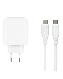 Зарядний пристрій Acefast A13 PD65W (2 USB-C + 1 USB) + кабель Type-C to Type-C Білий (White)
