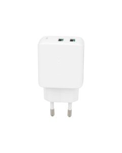 Зарядний пристрій Acefast A33  (2 USB) QC3.0 18W Білий (White)