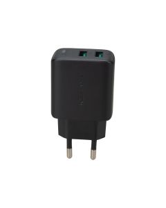 Зарядний пристрій Acefast A33 (2 USB) QC3.0 18W Чорний (Black)