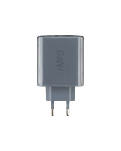 Зарядний пристрій Acefast A45 Exploration series GaN (2 USB-C + 1 USB) PD 65W Сірий (Grey)