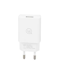 Зарядное устройство Usams T21 (USB) 2.1A + кабель Micro-USB Белый (White)