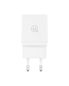 Зарядний пристрій Usams CC090 (2 USB) 2.1A + кабель Lightning Білий (White)