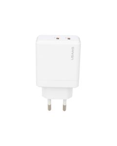 Зарядний пристрій Usams CC172 GaN (2 USB-C) QC&PD3.0 40W Білий (White)