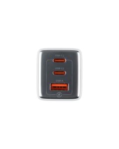 Зарядний пристрій Usams US-CC180 (2 USB-C + 1 USB) QC&PD3.0 65W Білий (White)