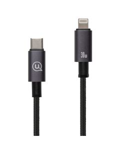 USB-кабель Usams US-SJ662 Type-C to Lightning 30W 1.2м Черный (Black)