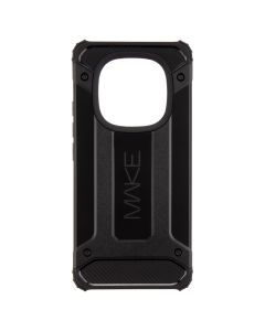 Чохол накладка для Xiaomi Redmi Note 14 Pro Panzer MakeFuture Чорна (Black)