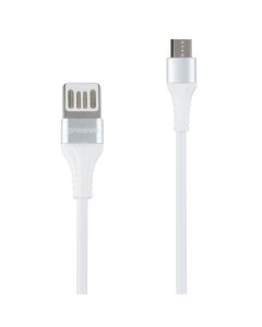 USB-кабель Proove Double Way Silicone Micro-USB 2.4A 1м Белый (White)
