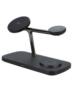 Зарядний пристрій бездротовий Proove Magnetic Fleid Pro 3в1 Qi2 Чорний (Black)