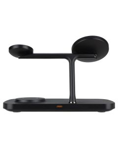 Зарядний пристрій бездротовий Proove Magnetic Fleid Pro 3в1 Qi2 Чорний (Black)