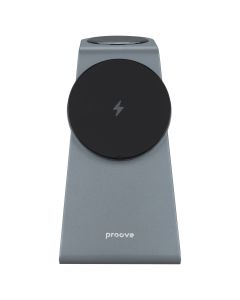 Зарядний пристрій бездротовий Proove Omni Power 3в1 Чорний (Black)