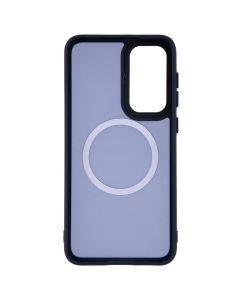 Чехол накладка для Samsung S23 Plus WAVE Metal Color Case MagSafe Синий (Полуночный синий)