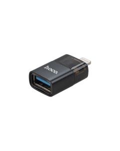OTG переходник Hoco UA36 Lightning to USB Чёрный (Black)