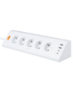 Мережевий фільтр Proove Prism Socket (5 AC + 2 USB-C + 2 USB) 1.6м Білий (White)