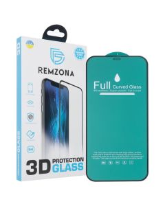 Захисне скло для iPhone 12 Pro Max 3D Remzona Чорне (Black)