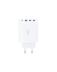 Зарядний пристрій XO L120 (USB-C + 3 USB) PD20W + QC3.0 18W Білий (White)