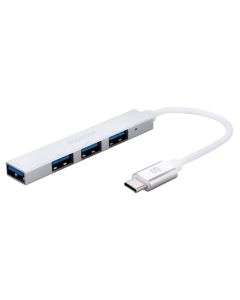 Type-C хаб Essager Fengyang Type-C 4in1 Spliter (EHBC04-FY10-P) Срібний (Silver)