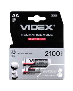Акумуляторна батарейка Videx AA/HR6 2100 mAh 2шт