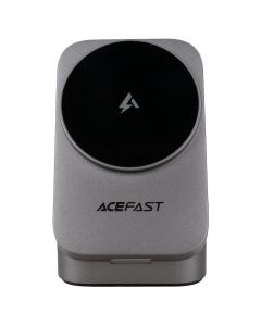 ЗП бездротовий Acefast E22 desktop 3in1 Сірий (Metal Grey)