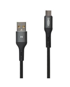 USB кабель Yoki LED YK-LE17 Micro-USB 3A 1.2м Чорний (Black)