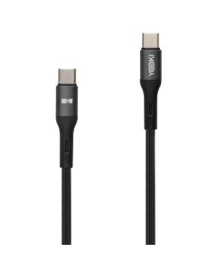 USB кабель Yoki LED YK-LE17 Type C to Type 60W 1.2м Чорний (Black)