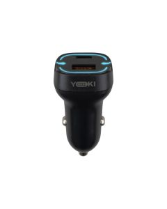 Автомобільний зарядний пристрій Yoki Led Series YK-C20 PD/QC 20W Чорний (Black)