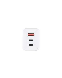 Зарядний пристрій Yoki Led Series YK-65 GaN Ultra (2USB-C + 1USB) 65W Білий (White)