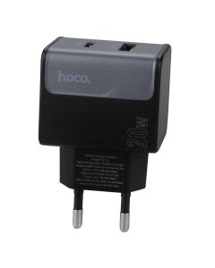 Зарядное устройство Hoco CS71A (1USB + 1USB-C) 20W Черное (Black)