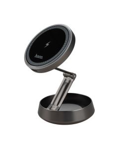 Автотримач Hoco HW33 15W з бездротовою зарядкою Сірий (Grey)