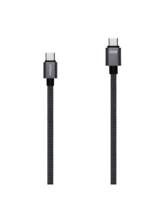 USB кабель Walker C985 Type-C to Type-C 100W 1.5м Чорний (White)