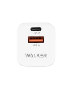 Зарядний пристрій Walker WH-42 (1USB + 1USB-C) 20W Білий (White)