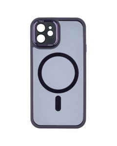 Чехол-накладка для iPhone 12 TPU+PC+Metal Calais MagSafe Фиолетовый (Deep Purple)