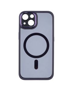 Чехол накладка для iPhone 13 TPU+PC+Metal Calais MagSafe Фиолетовый (Deep Purple)