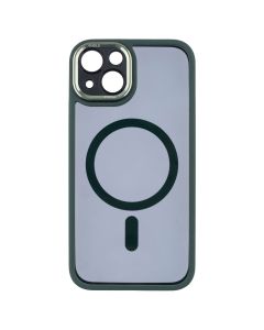 Чехол накладка для iPhone 13 TPU+PC+Metal Calais MagSafe Зелёный (Green)