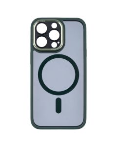 Чехол накладка для iPhone 13 Pro TPU+PC+Metal Calais MagSafe Зелёный
